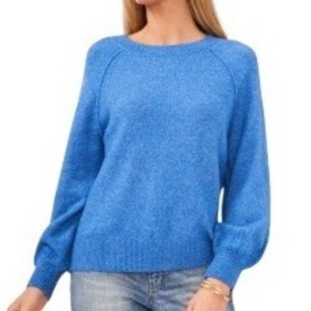 Vince Camuto Palace Blue Raglan Sleeve Sweater‎ Size XS